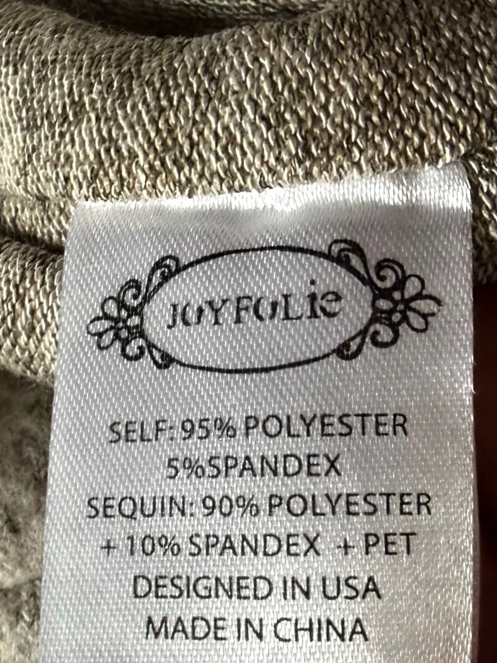 Joyfolie Girl Libbie Silver Oat Sequin Jogger Pants for Kids size 14 NWT